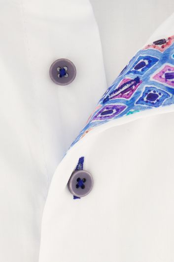Portofino overhemd korte mouw button-down wit