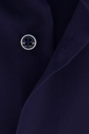 Eterna katoenen overhemd korte mouw donkerblauw  Comfort Fit strijkvrij