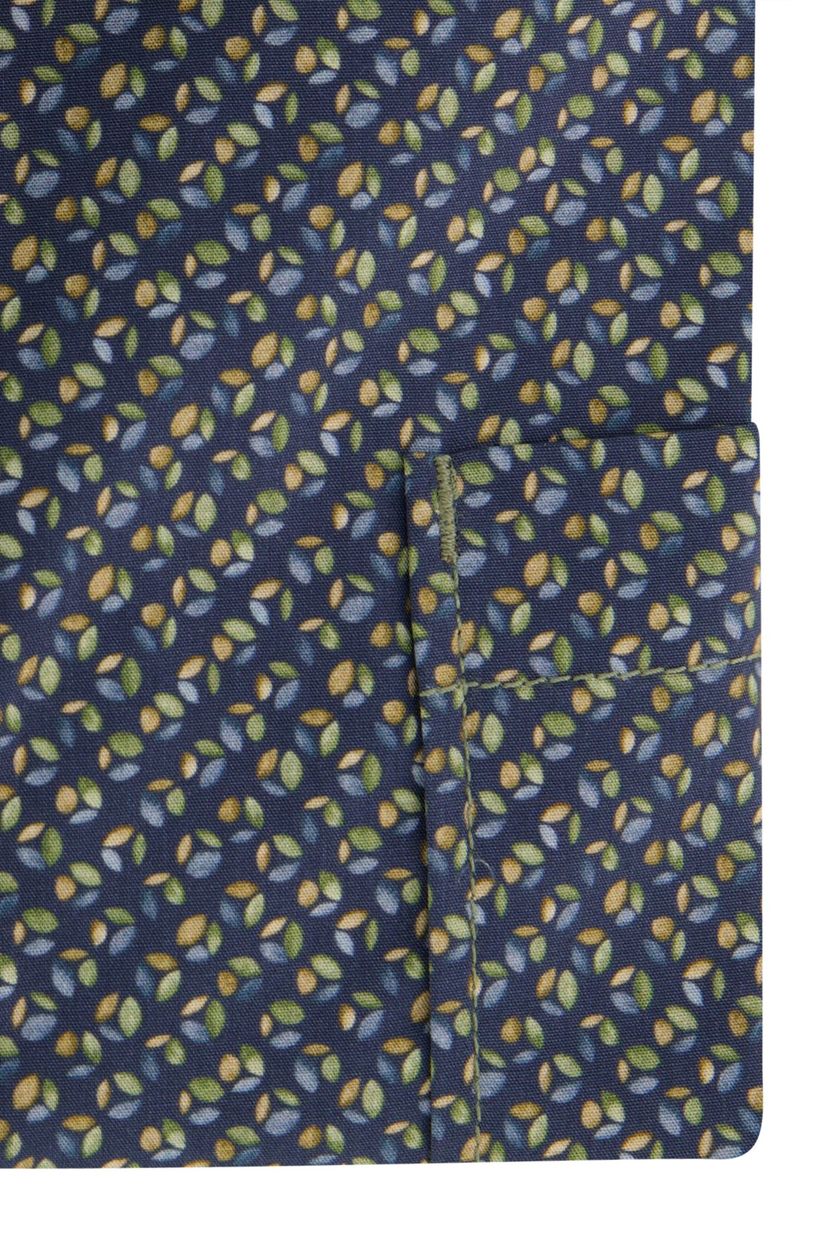 Casa Moda katoenen overhemd casual fit donkerblauw geprint