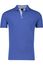 Poloshirt 3-knoops Portofino blauw katoen korte mouw