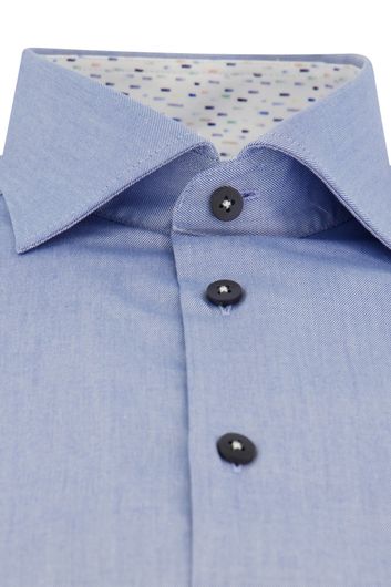 Ledub business overhemd Modern Fit New normale fit blauw effen