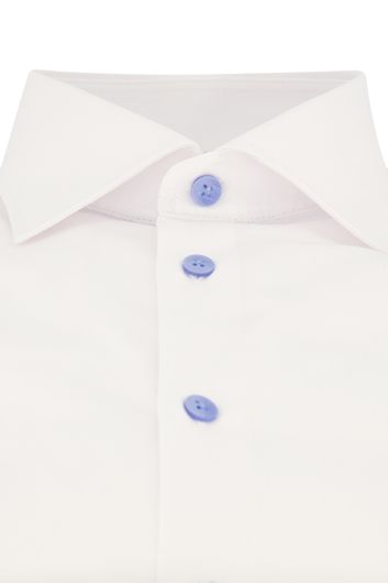 Ledub business overhemd normale fit wit effen katoen