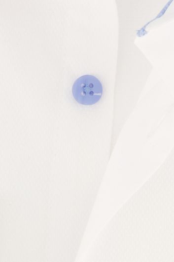 Ledub overhemd mouwlengte 7 wit blauw knopen