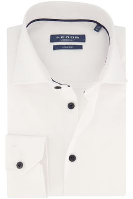 Ledub Ledub overhemd mouwlengte 7 normale fit wit katoen