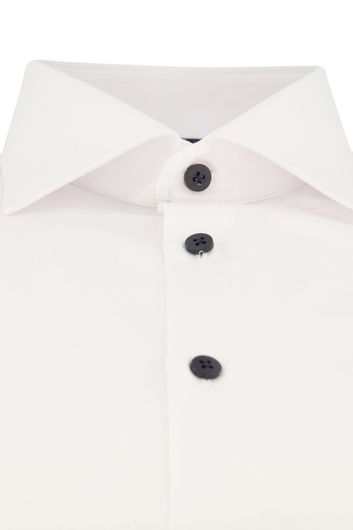 Ledub overhemd mouwlengte 7 normale fit wit katoen