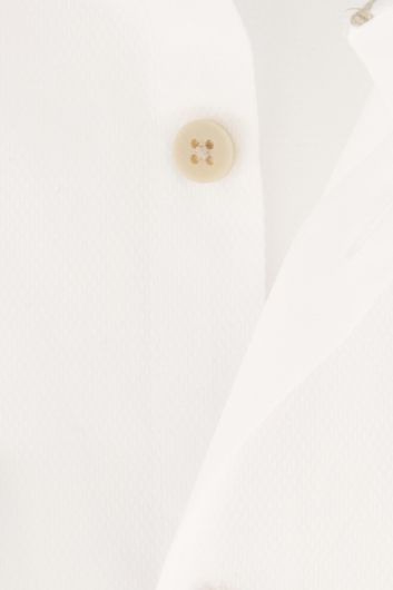 Ledub overhemd mouwlengte 7  wit effen katoen