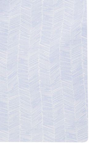 Ledub overhemd mouwlengte 7 Modern Fit New normale fit blauw geprint
