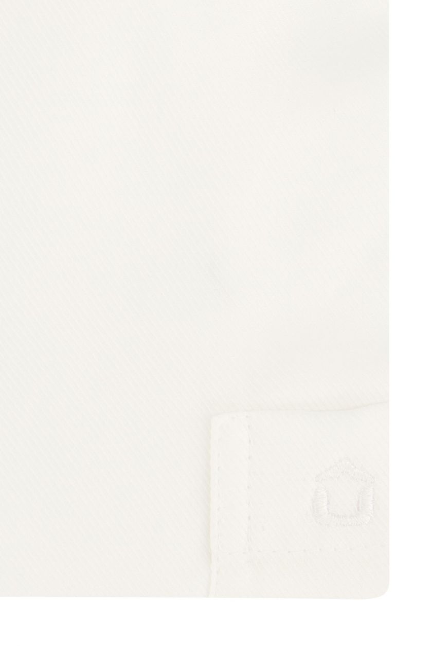 Ledub zakelijk overhemd mouwlengte 7 Modern Fit New normale fit wit effen katoen