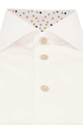 Ledub katoenen overhemd modern fit wit