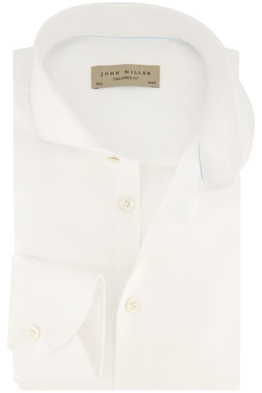 John Miller katoenen overhemd Tailored Fit wit