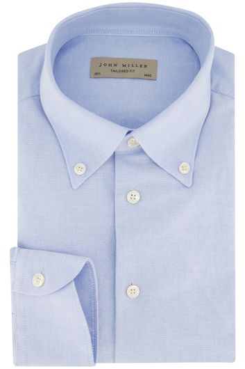 John Miller business overhemd Tailored Fit slim fit lichtblauw effen katoen