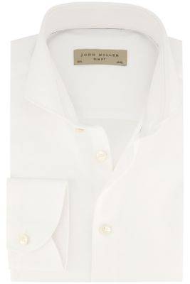 John Miller Katoenen John Miller overhemd slim fit mouwlengte 7 wit