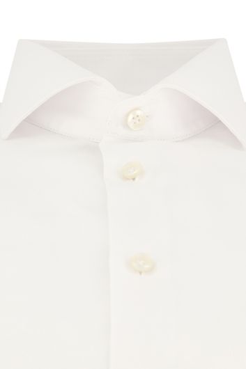 Katoenen John Miller overhemd slim fit mouwlengte 7 wit
