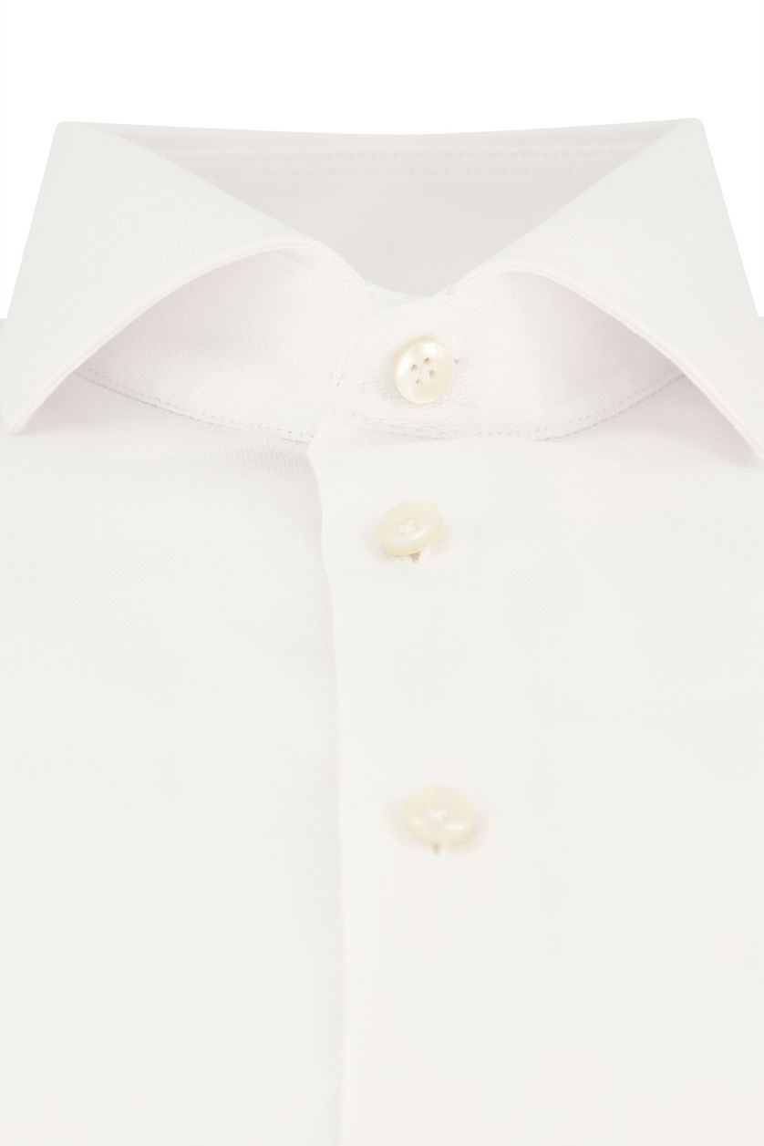 Witte John Miller overhemd Slim Fit mouwlengte 7 katoen