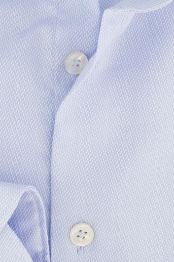 Lichtblauw katoenen John Miller strijkvrij overhemd Tailored Fit