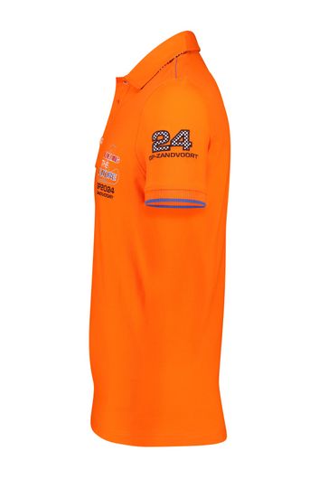 Portofino race polo GP 2024 normale fit oranje effen katoen