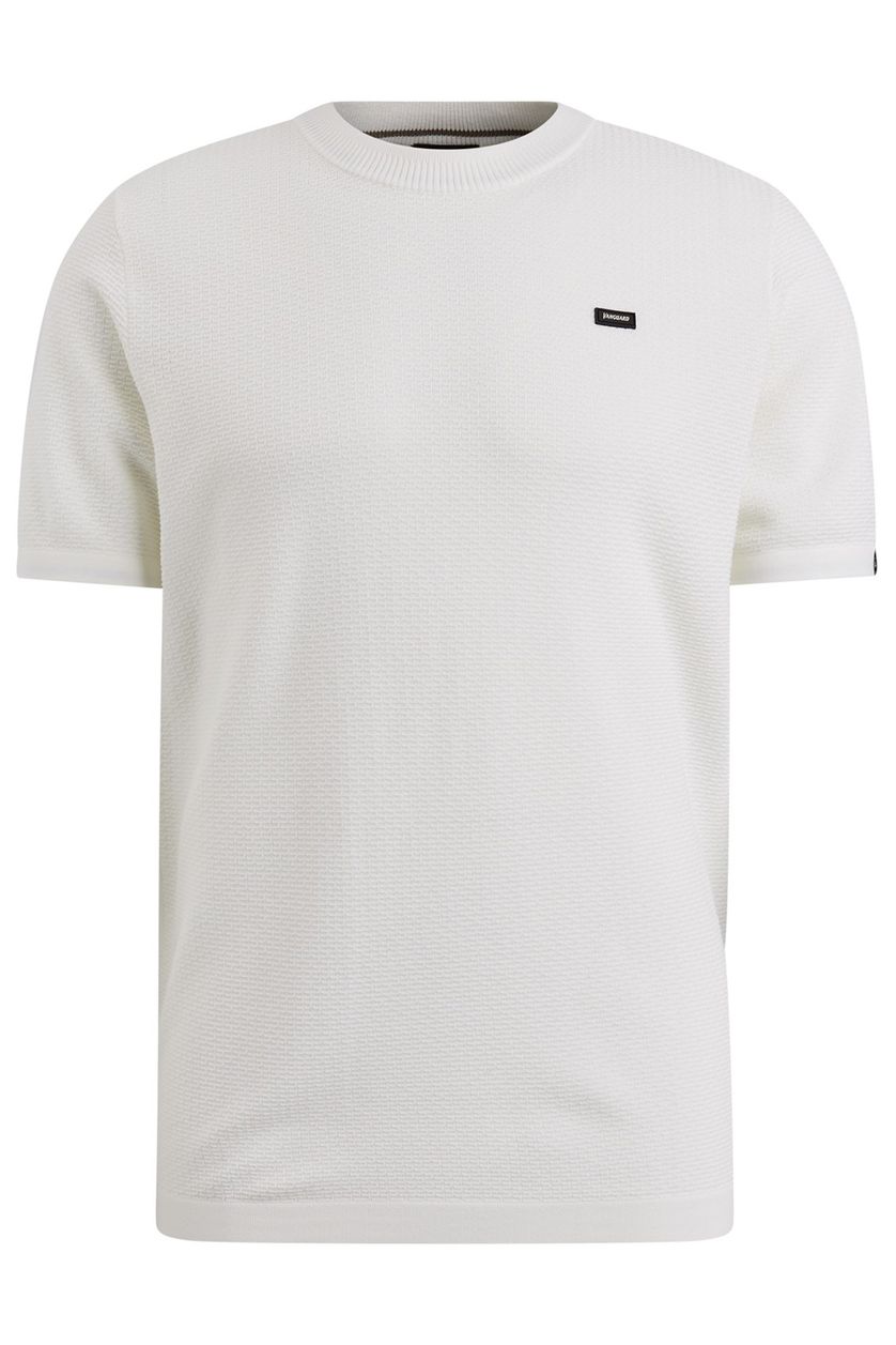 Vanguard korte mouw shirt wit structuur
