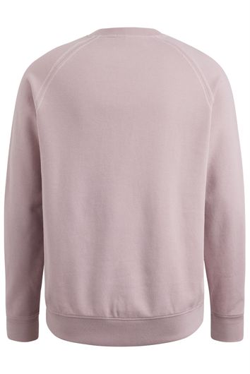 Sweater Cast Iron ronde hals roze effen katoen