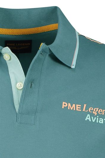 PME Legend poloshirt blauw stretch