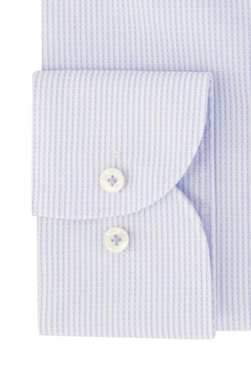 Profuomo overhemd slim fit lichtblauw gestreept katoen