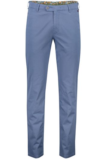 Katoenen pantalon Meyer Bonn blauw perfect fit 