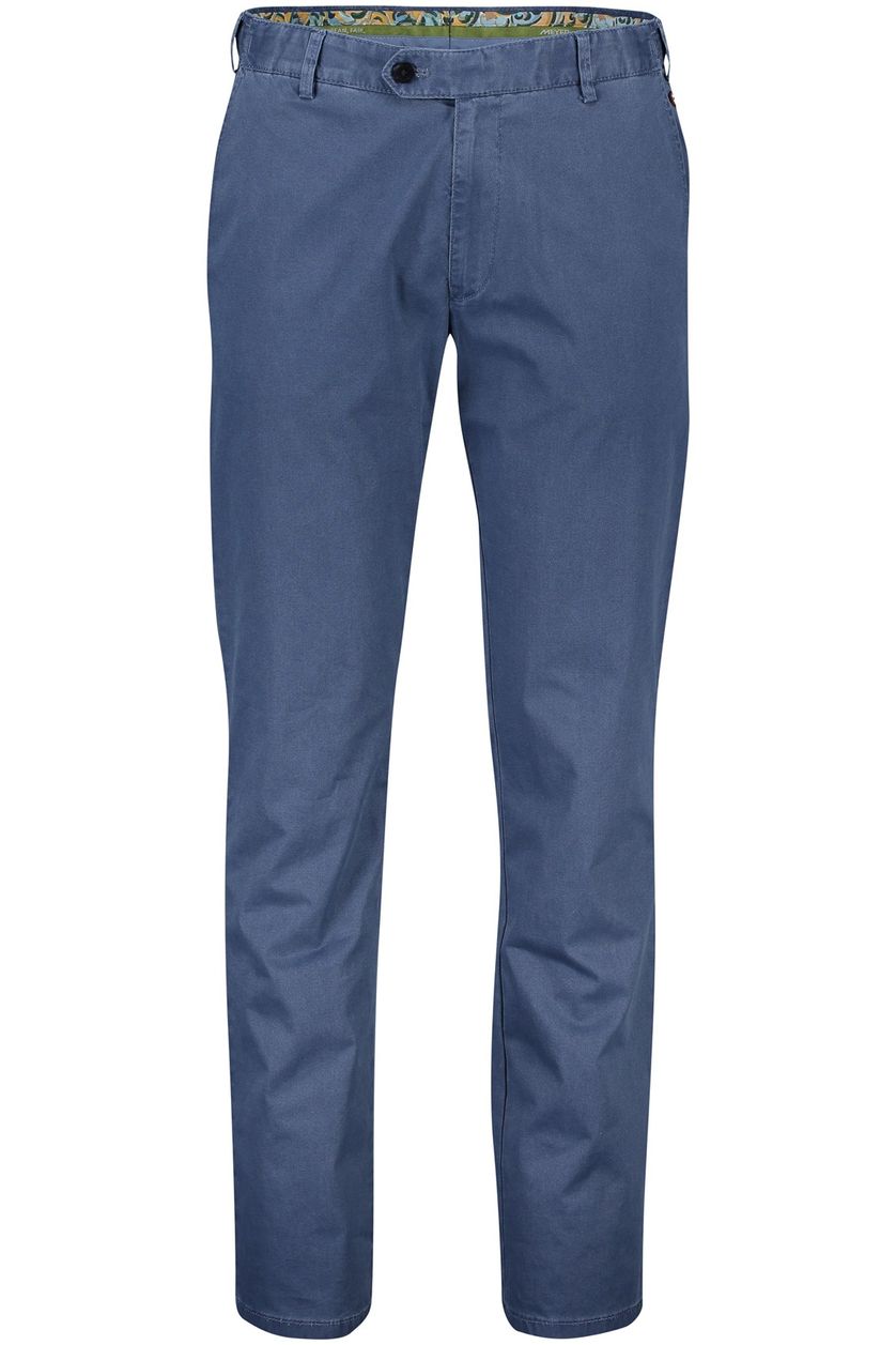 Meyer Oslo pantalon blauw perfect fit katoen
