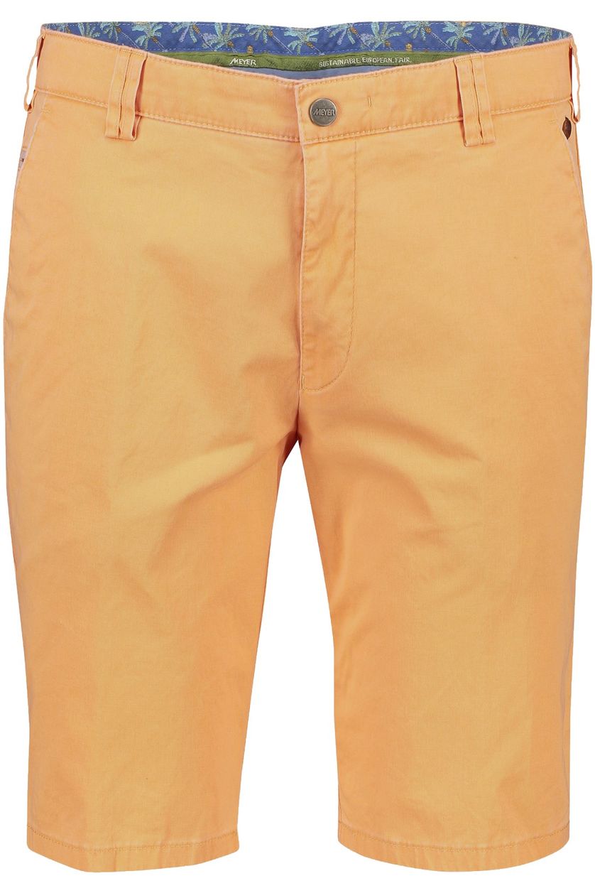 Katoenen Meyer korte broek b-palma effen oranje