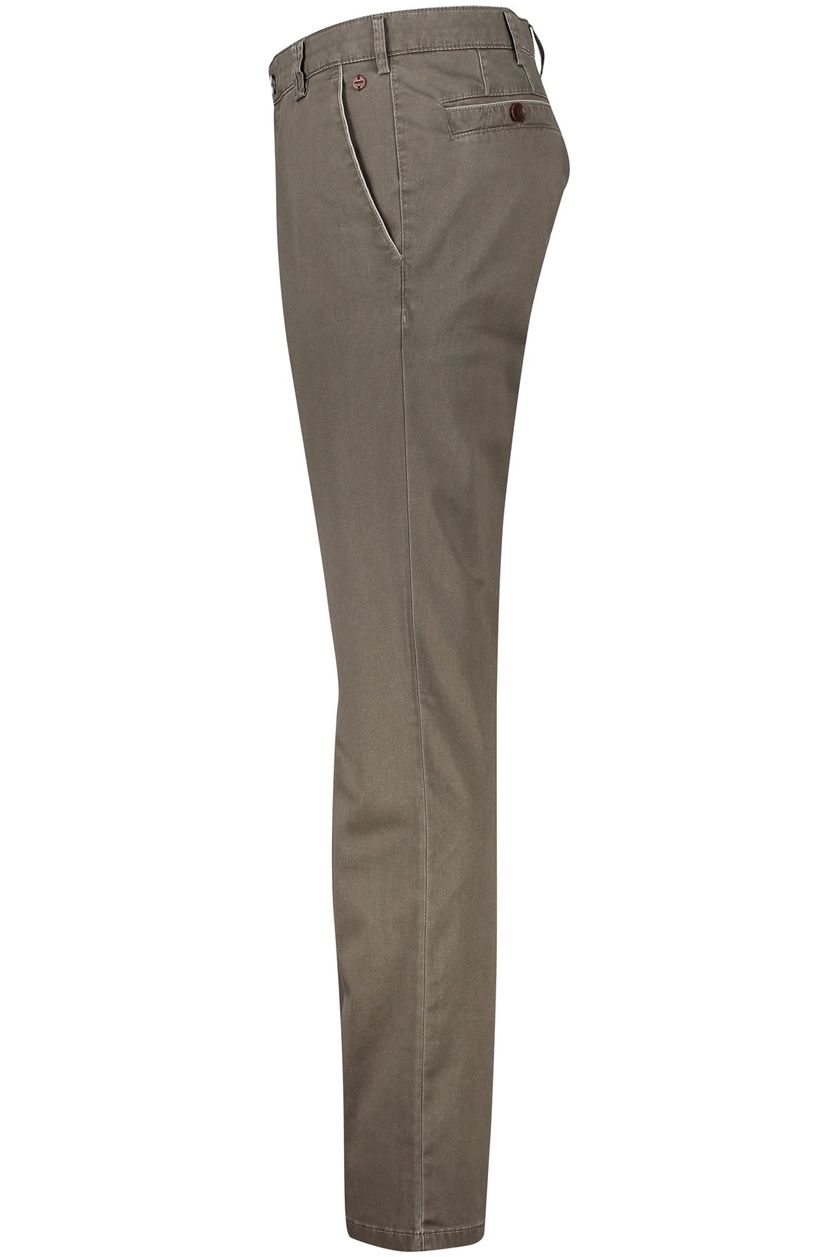 Katoenen Meyer pantalon perfect fit New York bruin katoen