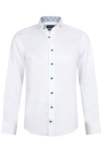 Cavallaro Napoli overhemd slim fit wit katoen