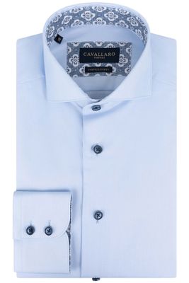 Cavallaro Cavallaro Giano business overhemd slim fit effen lichtblauw katoen