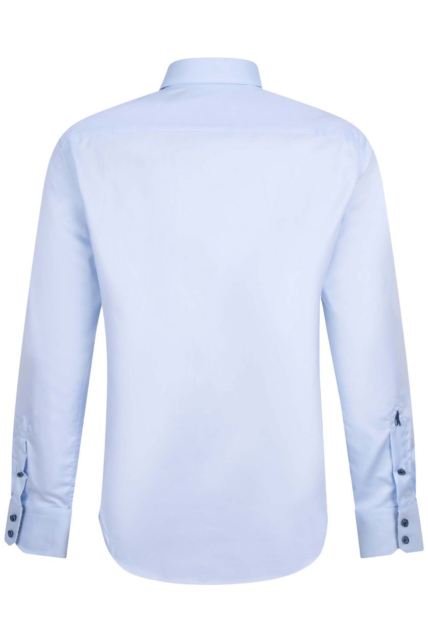 Cavallaro Napoli overhemd mouwlengte 7 slim fit katoen lichtblauw