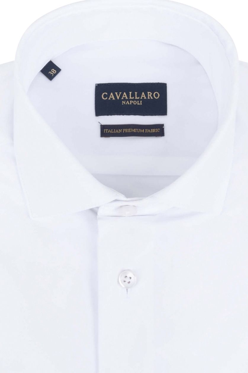 Cavallaro Tanisco business overhemd effen wit slim fit