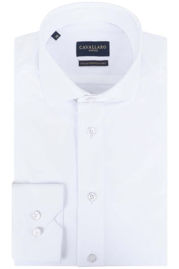 overhemd Cavallaro Tanisco mouwlengte 7 slim fit wit 