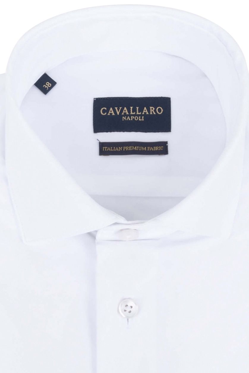 Cavallaro overhemd Tanisco mouwlengte 7 wit slim fit