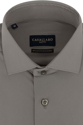 Cavallaro Tanisco business overhemd slim fit groen effen 