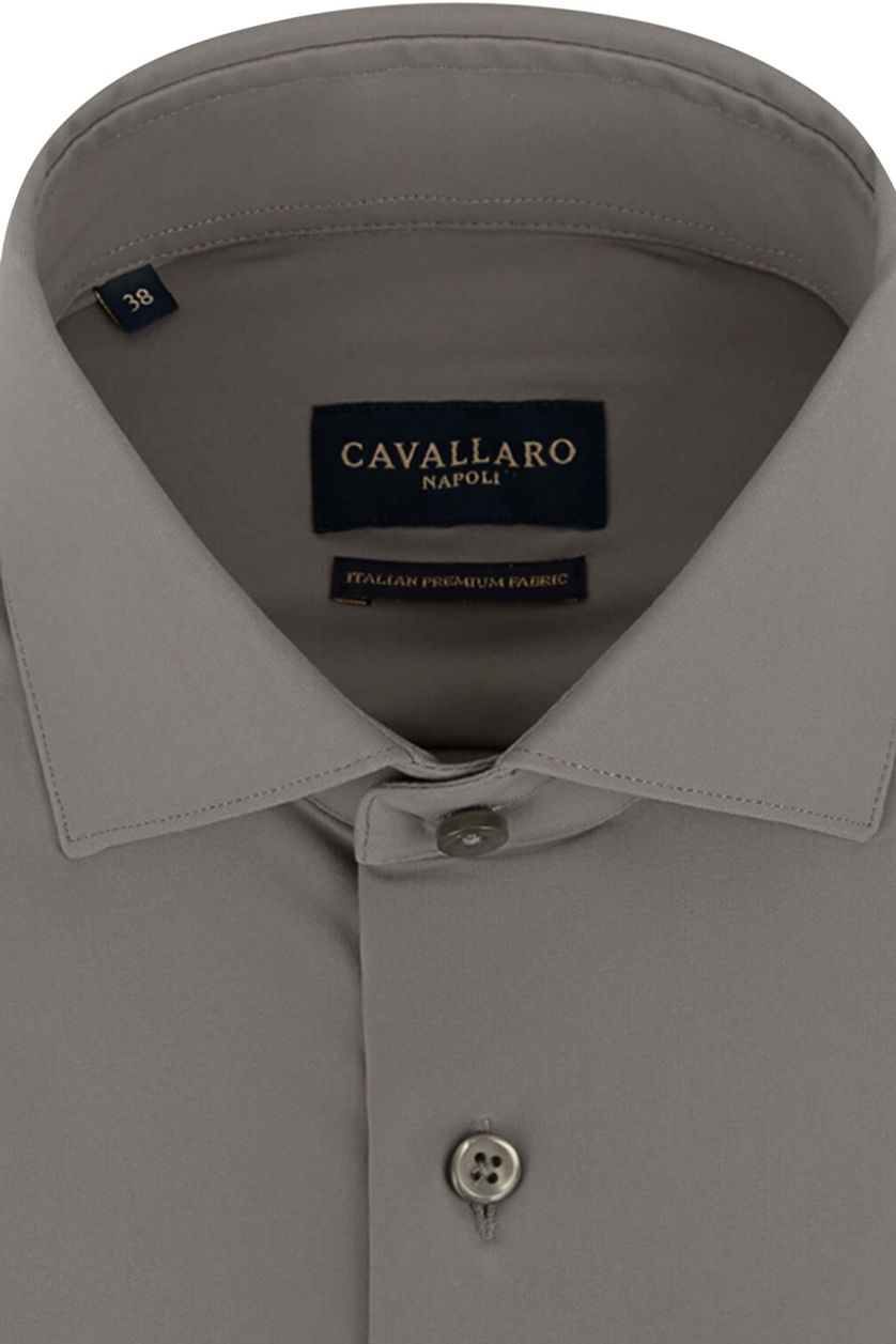 Cavallaro Tanisco overhemd mouwlengte 7 groen slim fit