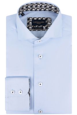 Cavallaro Cavallaro business overhemd slim fit lichtblauw effen katoen