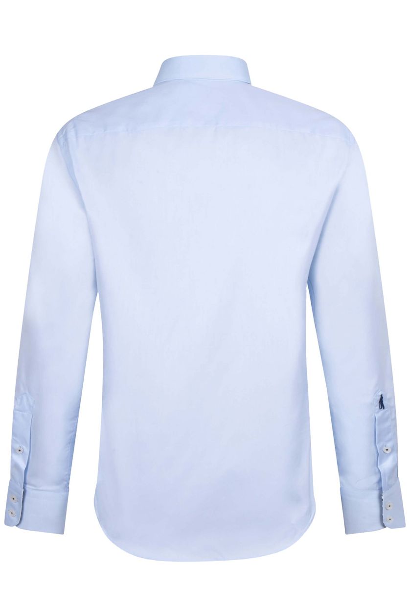 katoenen Cavallaro business overhemd slim fit lichtblauw
