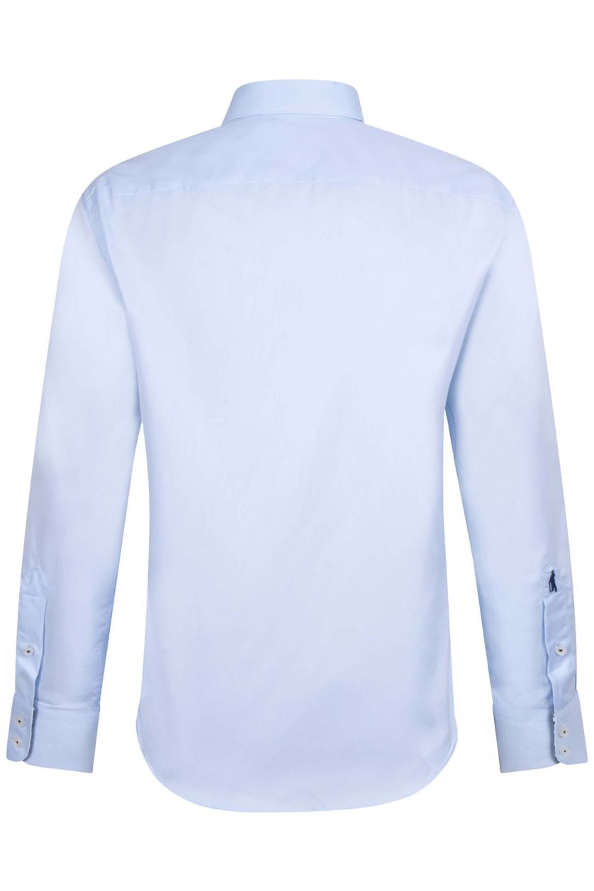 Cavallaro slim fit overhemd mouwlengte 7 katoen lichtblauw