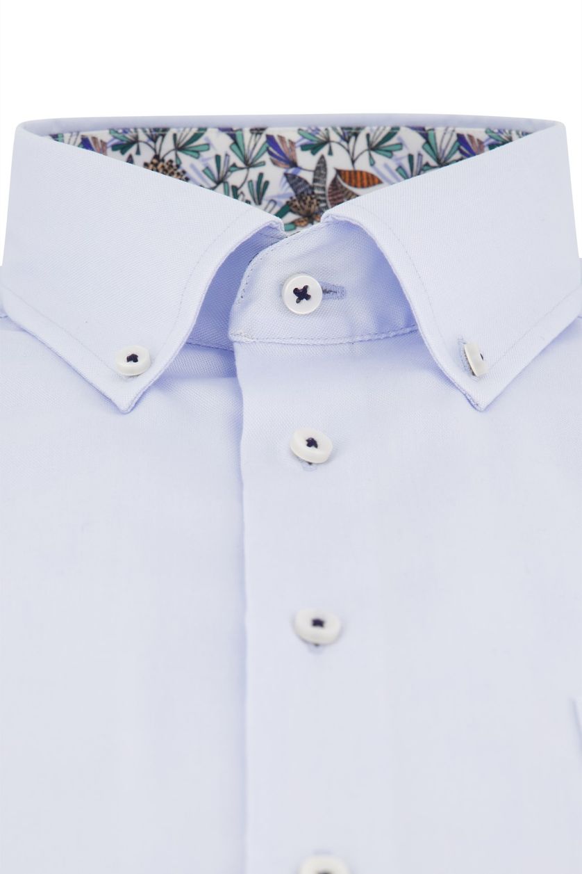Eterna lichtblauw overhemd Comfort Fit katoen strijkvrij 