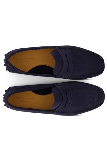 Portofino nette schoenen donkerblauw effen leer