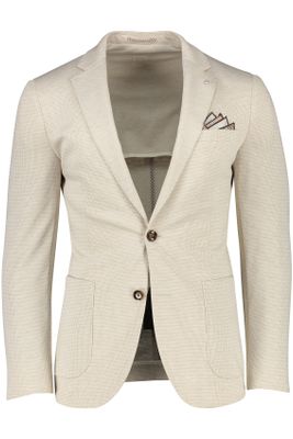 Born With Appetite Born With Appetite colbert beige geruit slim fit 