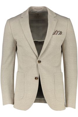 Born With Appetite Born With Appetite colbert slim fit beige geruit