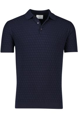 Born With Appetite Born With Appetite polo effen donkerblauw katoen normale fit