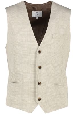 Born With Appetite Born With Appetite gilet beige geruit normale fit 