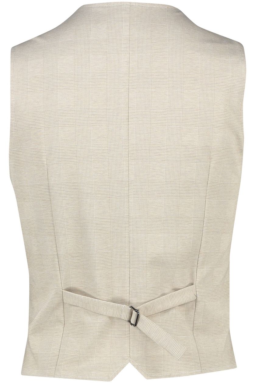 Beige Born With Appetite gilet geruit normale fit 