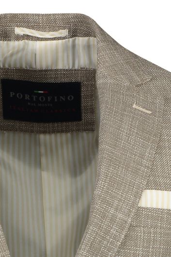 Gemêleerd Portofino colbert Leek jacket drop bruin normale fit 