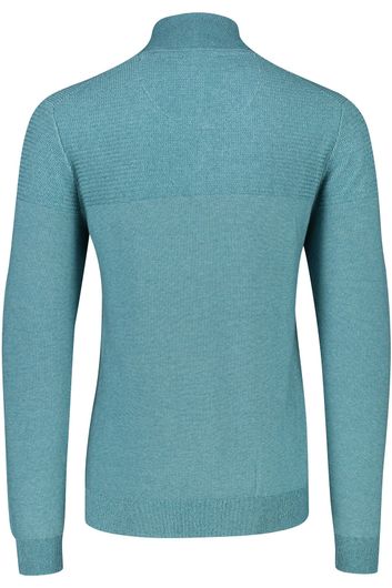 State of Art sweater met rits kraag blauw