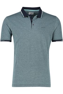State of Art Katoenen State of Art polo wijde fit blauw 3-knoops