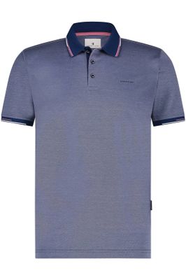 State of Art State of Art polo wijde fit donkerblauw gemêleerd
